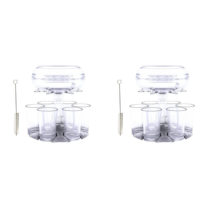 Wine Beer Glass Set - DTEN-2セット 6ショットグラス ワイン ウイスキー ビール ディスペンサー