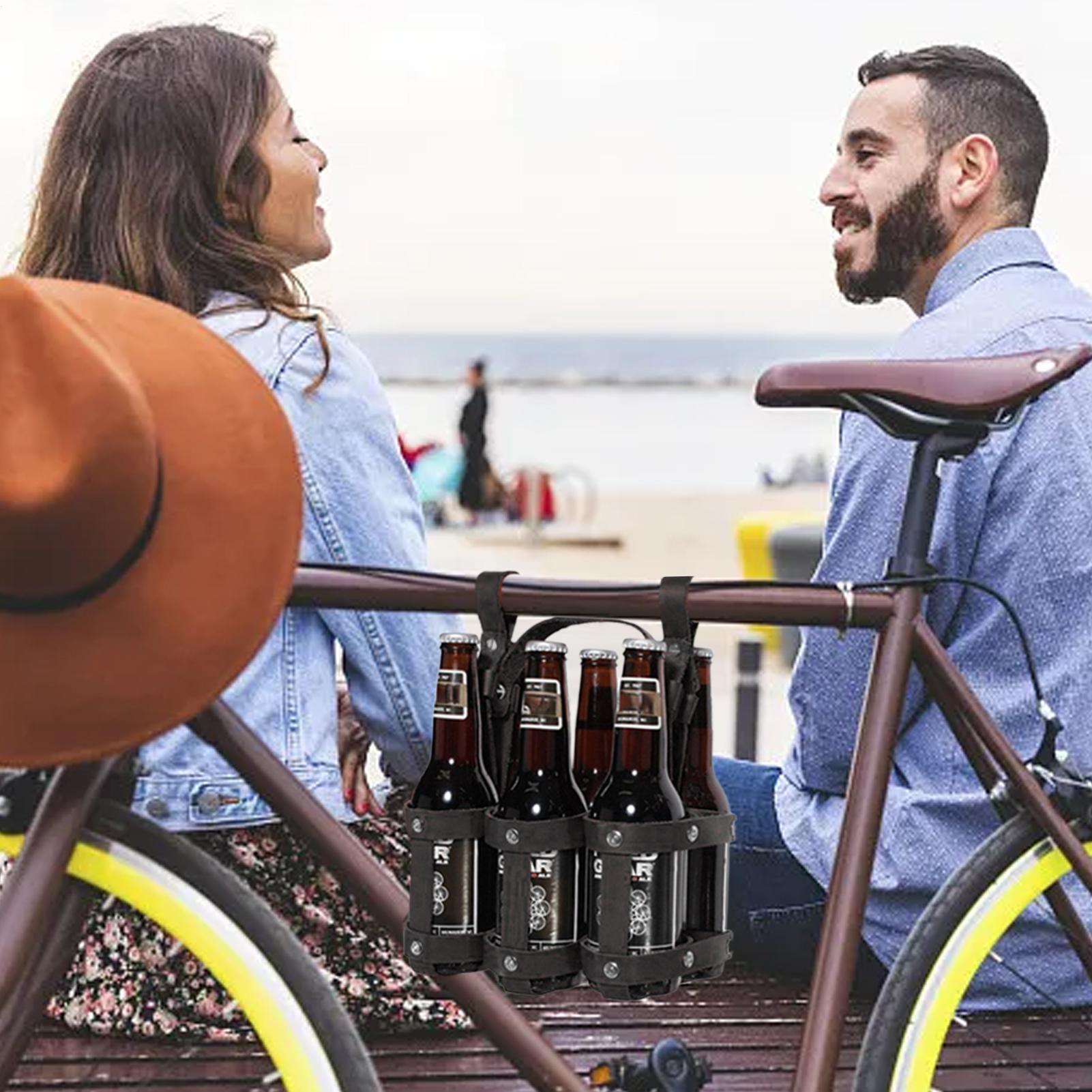 Wine Beer Tour - 自転車用ビールホルダー サイクリング用ビール収納 漏れ防止自転車ワインラック 通勤用 マウンテンロード デイリーアウトドアツーリング用
