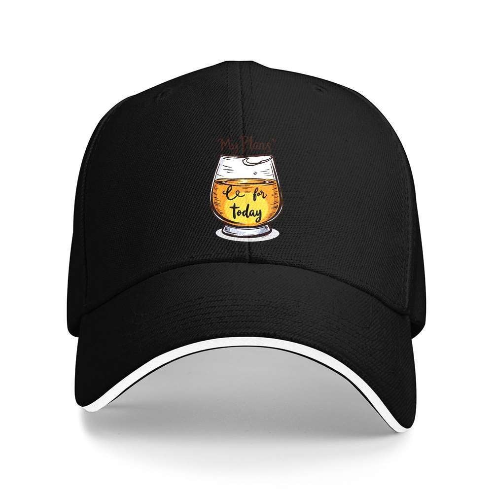 Wine Beer Hat - My Plans ビールベースボールキャップ、面白い飲酒引用句ワイングラスプリントお父さん帽子、調節可能なカジュアルサンハット