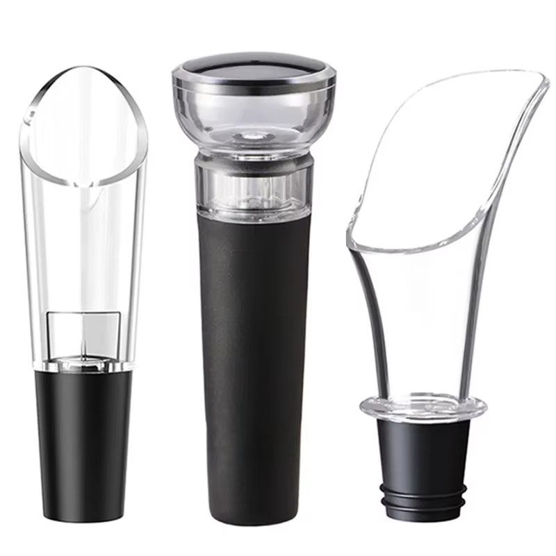 Wine Aerator Pour - 漏れのないワインボトルシーラー,真空ポンプストッパー,注ぎ口,デカンター,エアレーター,バーアクセサリー