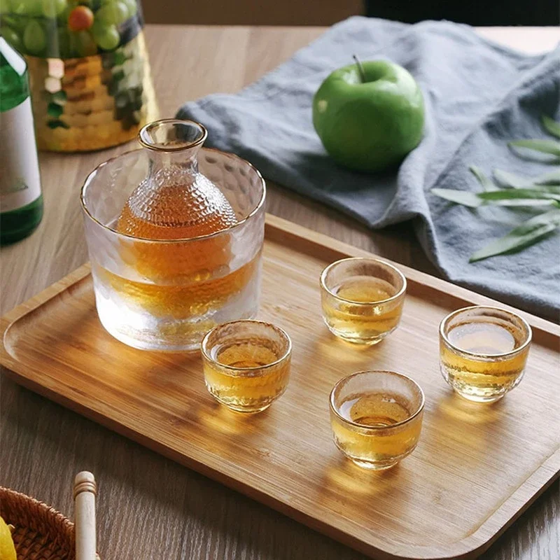 Wine Beer Glass Set - ガラスビールカップセットバーアクセサリー酒ポットドリンクウェアショットグラスウォッカバーテンダー和風ハンマーワイングラスショット