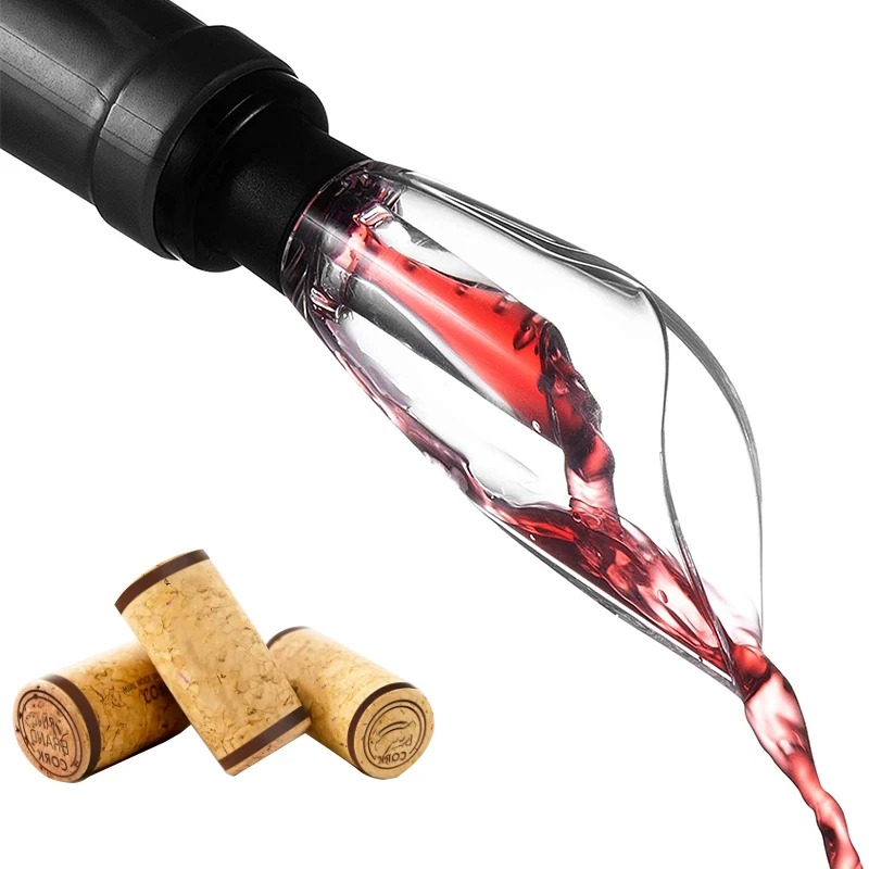 Wine Aerator Pour - 新しいマジックワインデカンタ赤ワインエアレーション注ぎ口デカンタワインエアレータークイックエアレーション注ぎツールポンプポータブルフィルター