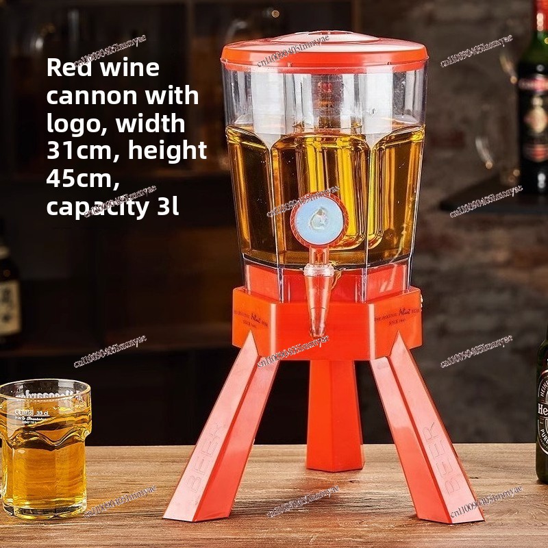 Wine Draft Beer - 3リットルビール樽（タップ付き）ワインキャノンバー専用 インターネットセレブコカ・コーラワインセット ドラフトビール樽ワインキャノン