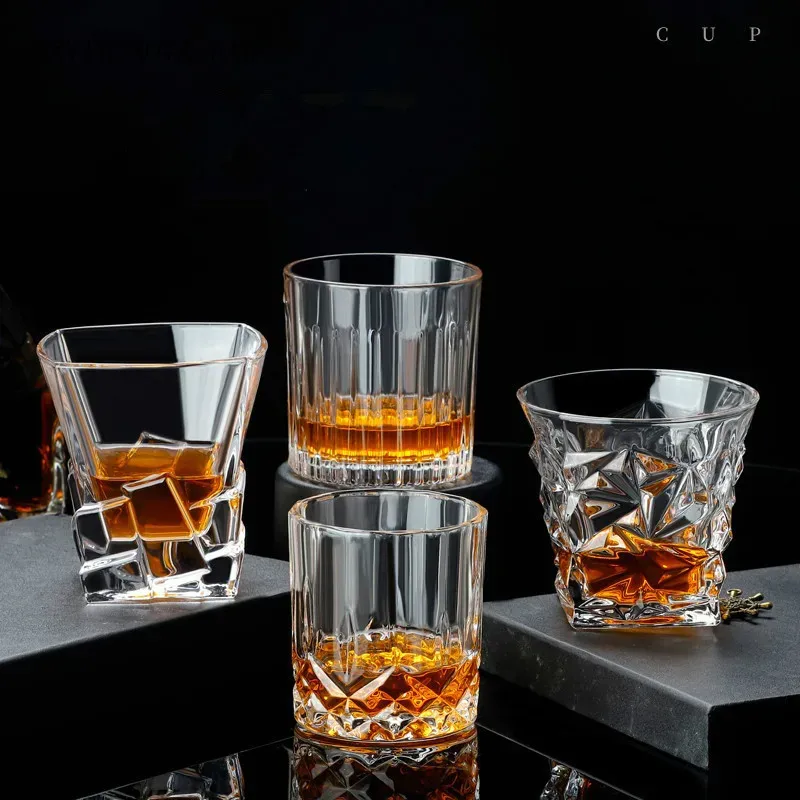 Wine Beer Glass Set - 鉛フリーガラスカップ 家庭用ワイングラスセット ビール用大型ジョッキ 蒸留酒用ワインセット