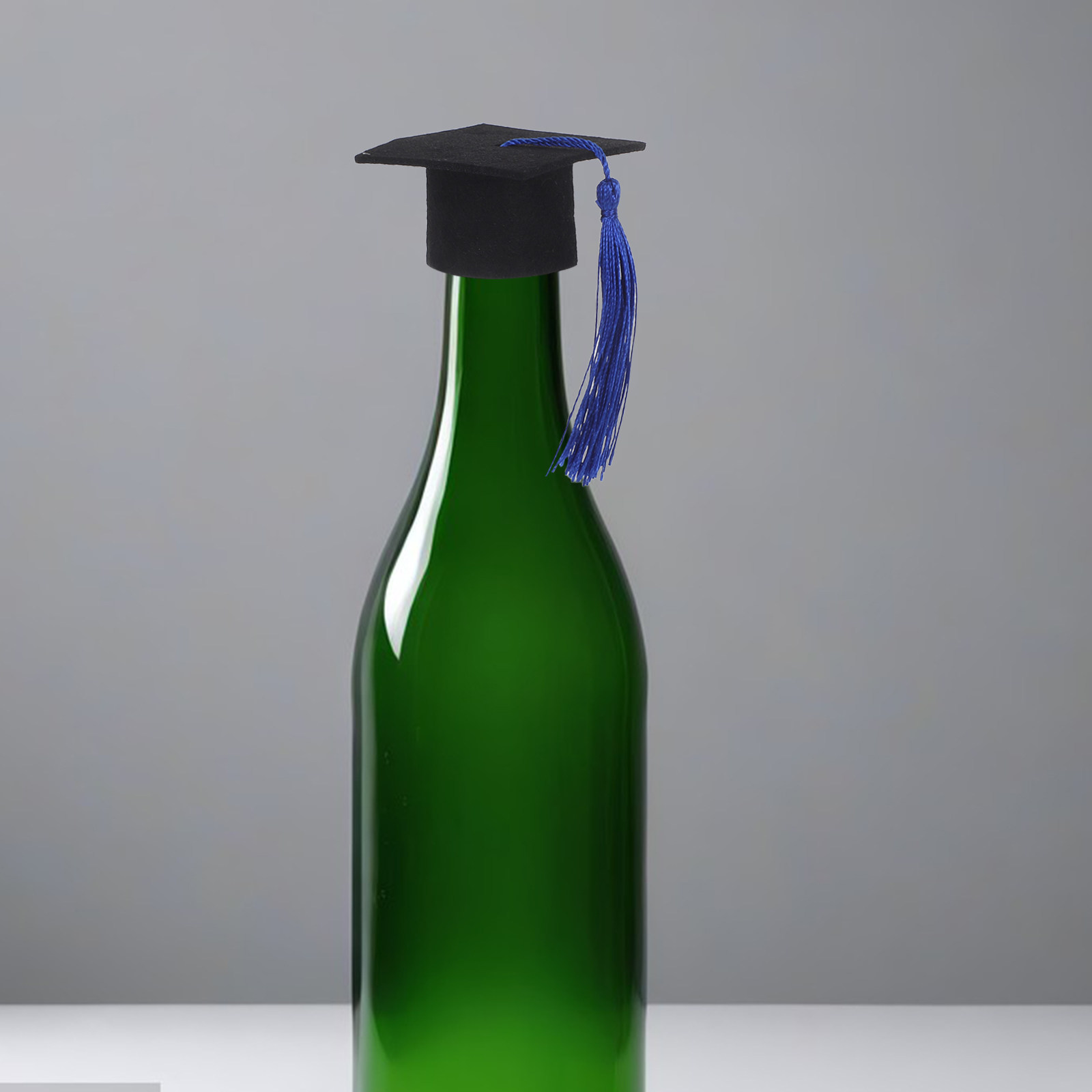 Wine Beer Hat - 6個入り 博士号ワインボトルキャップ ミニ卒業帽子型カバー ワイン・ビールボトル用 パーティーのロマンチックな雰囲気を演出するお祝い装飾
