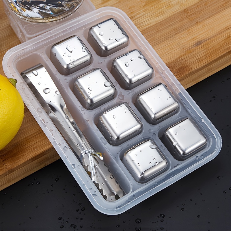 ウイスキーチルストーン ステンレススチール 再利用可能なアイ - Wine Beer Refrigerator のレビューと価格
