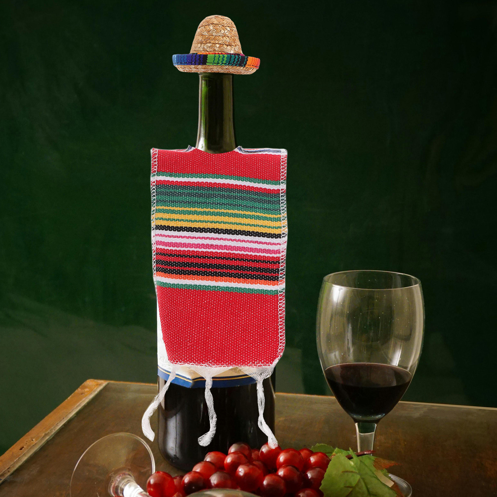 メキシカンフィエスタボトルデコレーションセット ストライプミ - Wine Beer Hat のレビューと価格