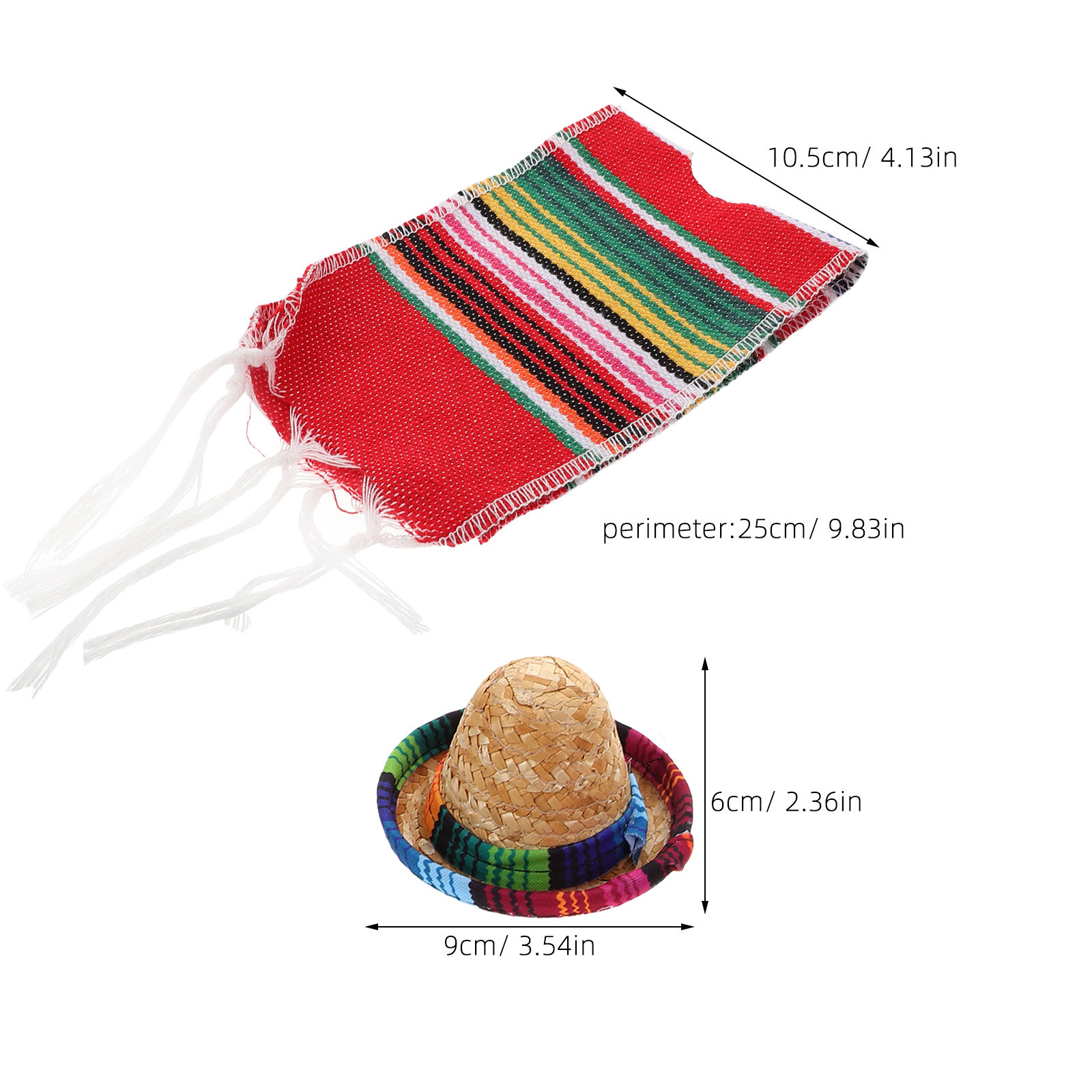 メキシカンフィエスタボトルデコレーションセット ストライプミ - Wine Beer Hat のレビューと価格