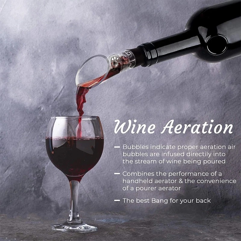 ワインデカンター、ボトルストッパー、エアエアレーションサーラ - Wine Aerator Pour のレビューと価格