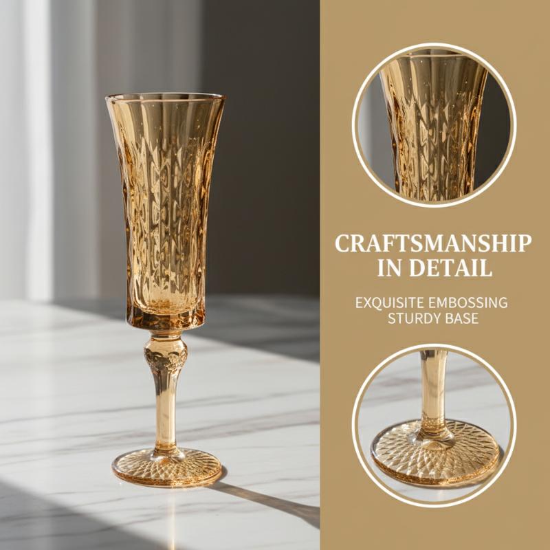 シャンパングラス フレンチ レトロ クリスタル ゴブレット  - Wine Beer Glass Set のレビューと価格