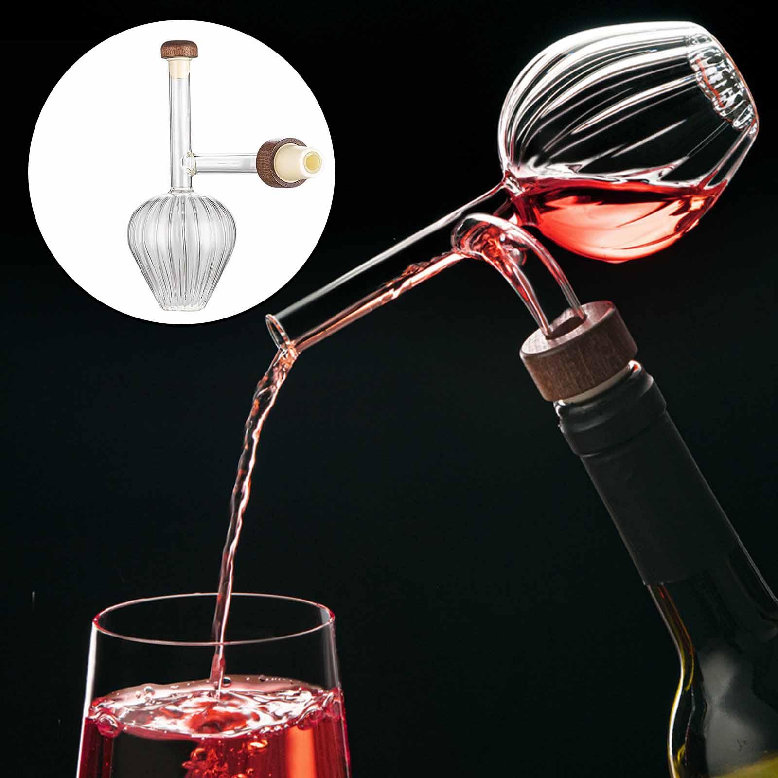 素早く注げる携帯用ツール ワインデキャンタ 透明ガラス製エア - Wine Aerator Pour のレビューと価格