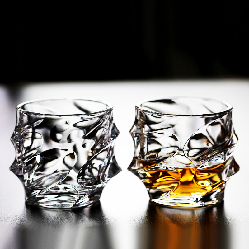 透明なカクテルブランディカップ,家庭用ウイスキーグラス,北欧 - Wine Beer Glass Set のレビューと価格