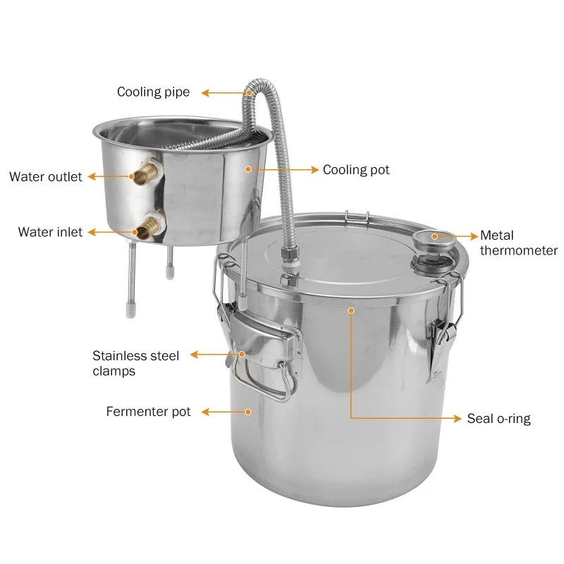 22Lアルコール蒸留器DIY月酒蒸留器ウイスキービールブラン - Wine Beer Distillation のレビューと価格