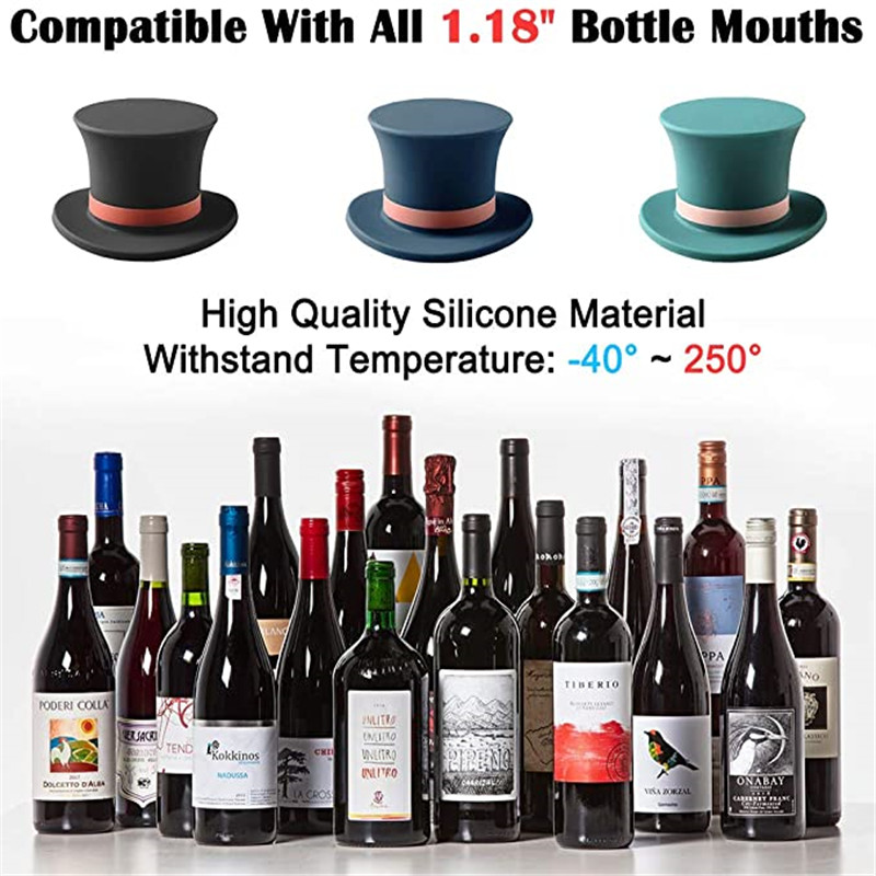 クリエイティブ帽子形状シリコーンワインボトルストッパーリーク - Wine Beer Hat のレビューと価格