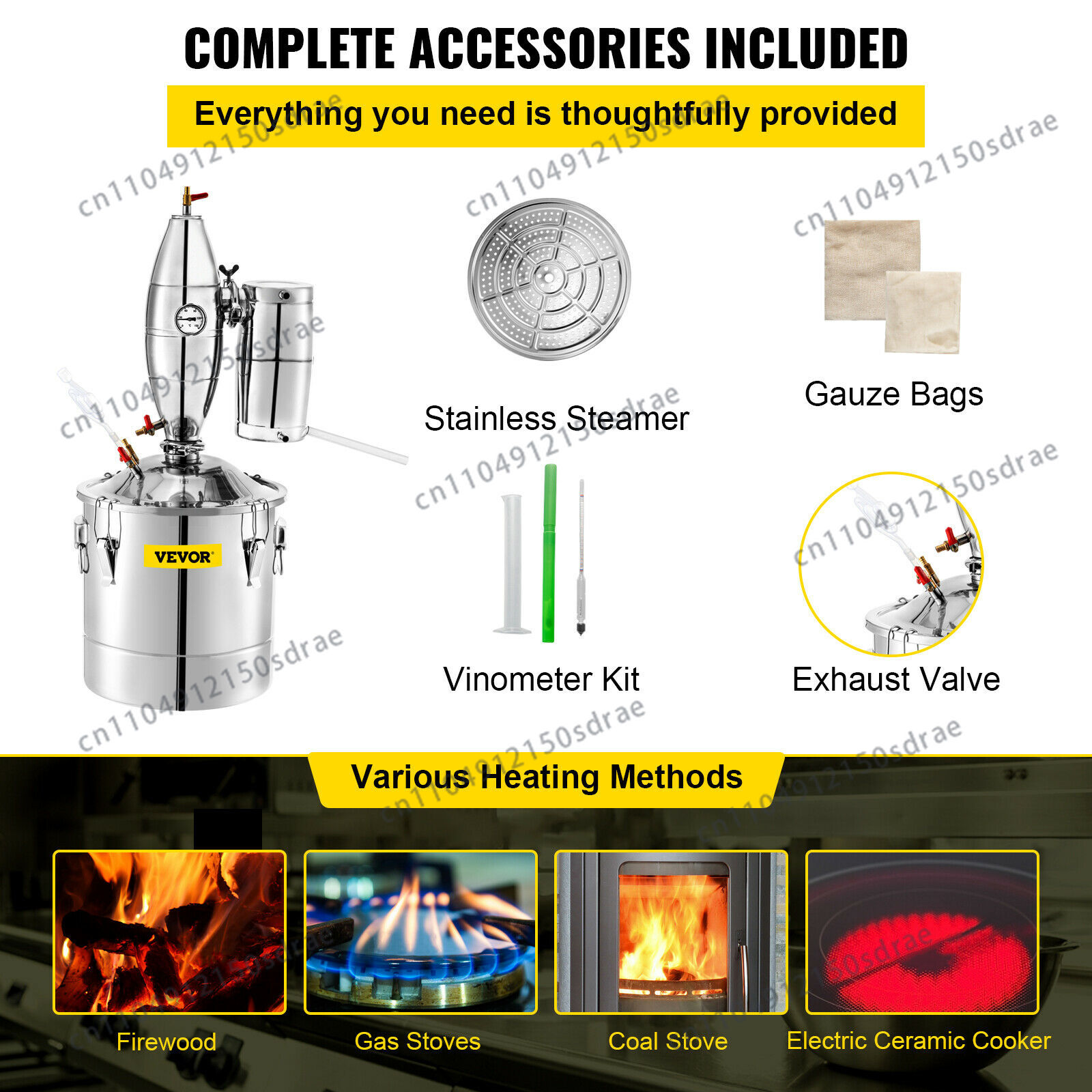 SucceBuy 20L-70L アルコール蒸留器 ビール醸 - Wine Beer Distillation のレビューと価格