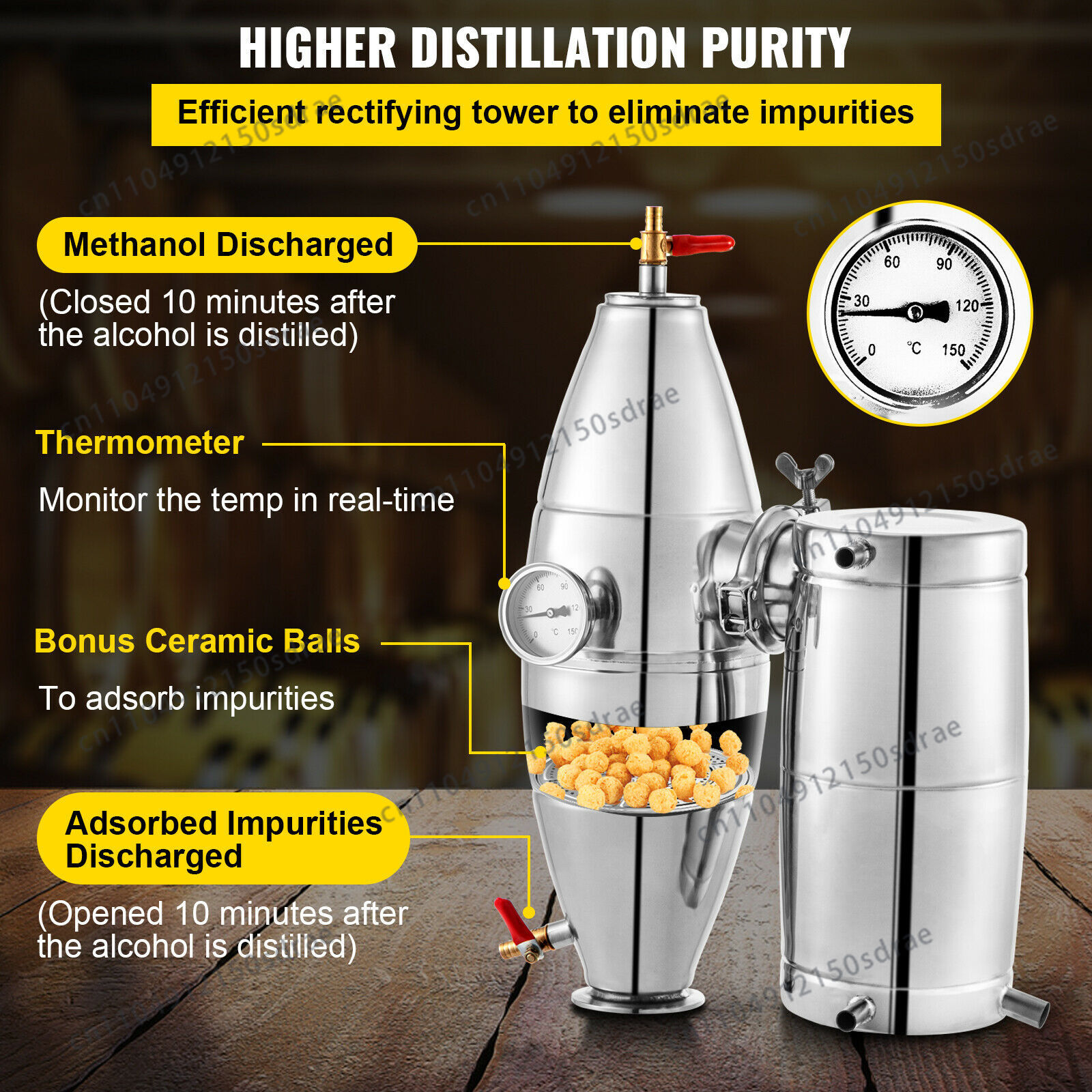 SucceBuy 20L-70L アルコール蒸留器 ビール醸 - Wine Beer Distillation のレビューと価格
