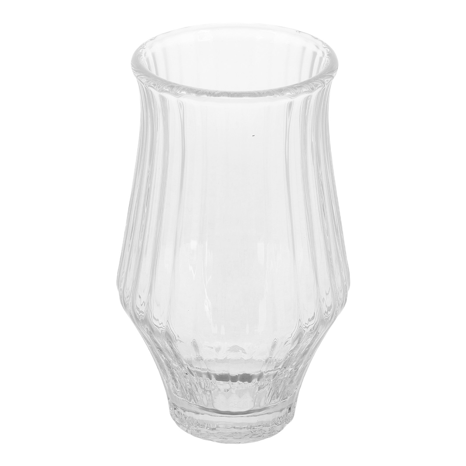 ガラス製コーヒーカップ リブデザイン 透明 150ml オフ - Wine Beer Glass Set のレビューと価格